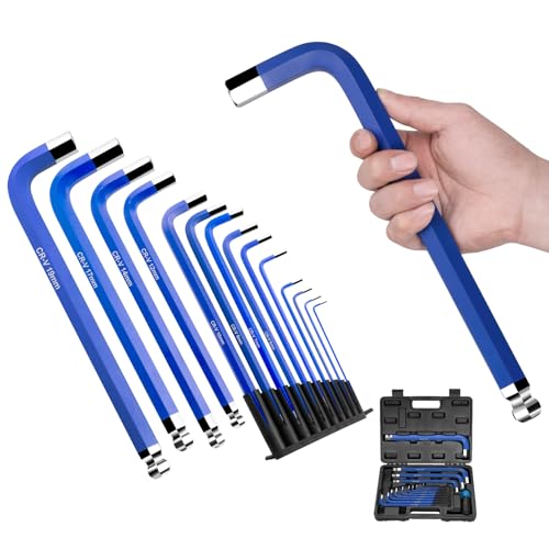ROTATION 14PC Jumbo Hex Key Allen Wrench Set, Metric 1.5-19mm