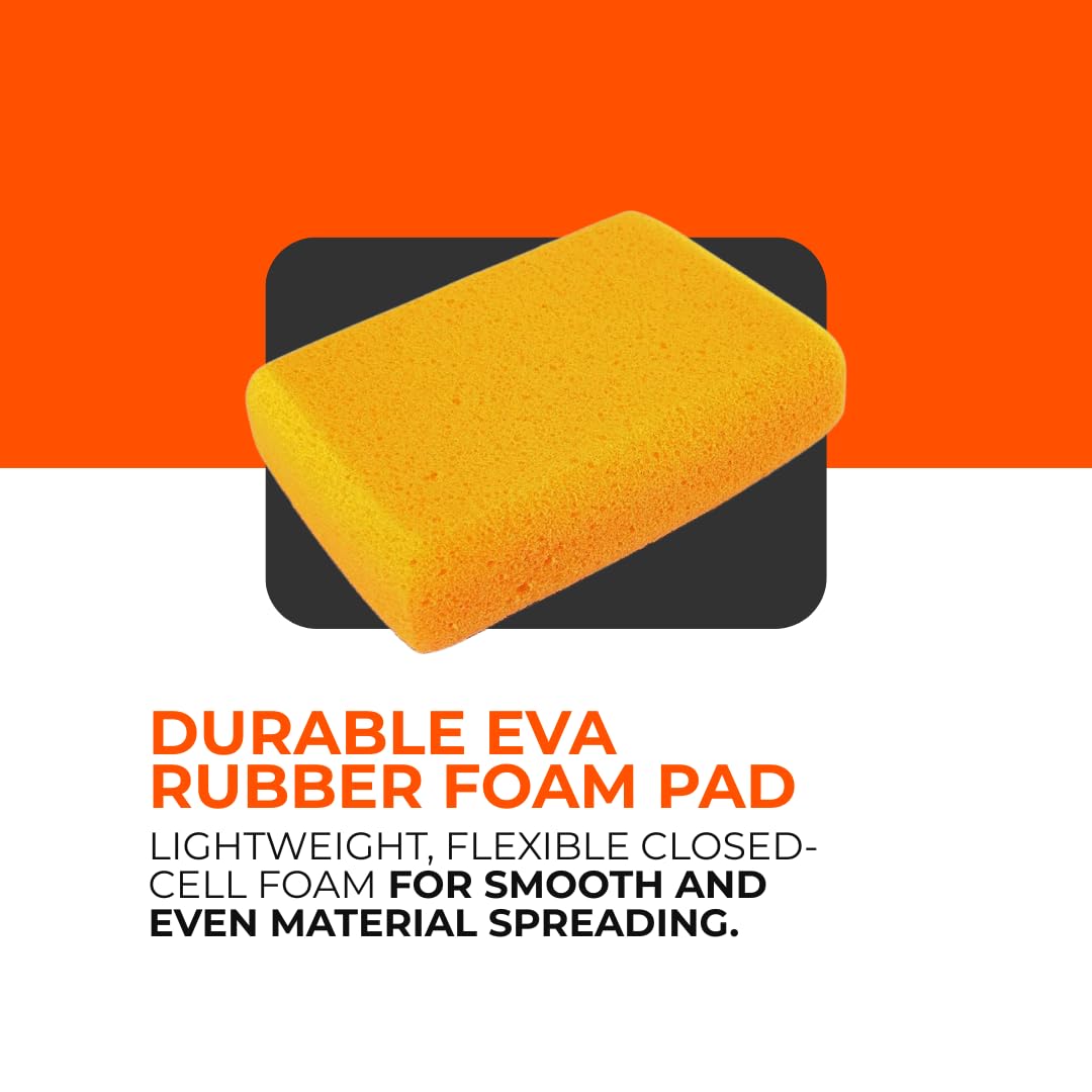 Tile Trowel Set – 2 Pack 9x4 Grout Float with EVA Rubber Foam Pad, Aluminum Back Plate, Masonry Trowel for Tile Installation, Grouting and Flooring