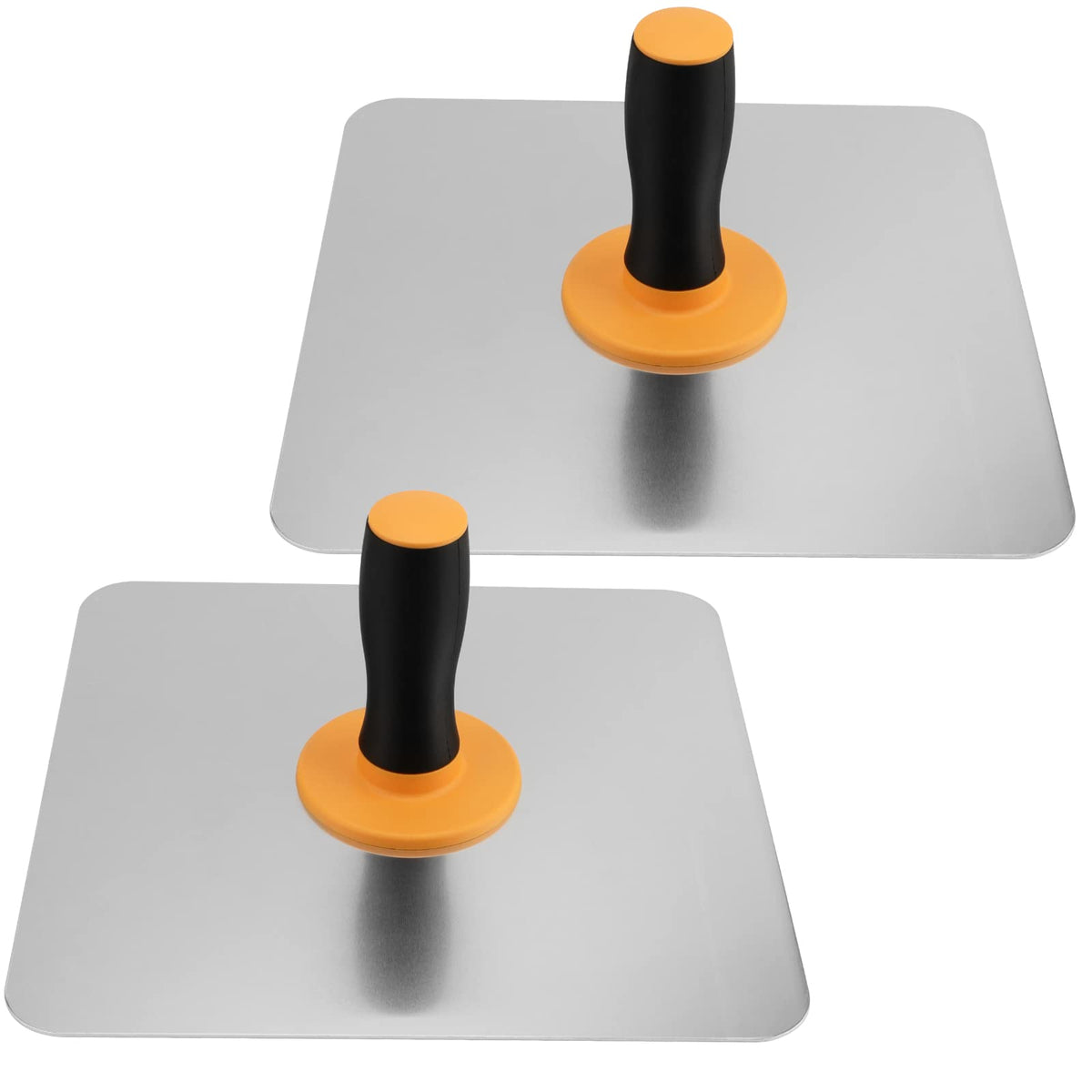 SEUNMUK 2 PCS 12 x 12 Inches Drywall Hawk, Aluminium Plastering Hawk, Mortar Board Holder with Soft Grip Handle, Masonry Hawk for Cement, Mortar, Drywall