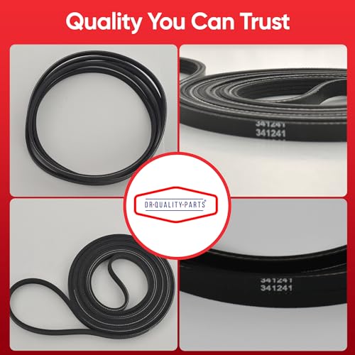 Dr Quality Parts 341241 Dryer Drum Belt Replacement for Whirlpool & Kenmore