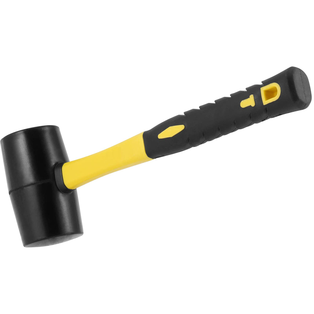 3 PCS 16 OZ Black Rubber Mallet Hammer, Rubber Mallet with Non Slip Handle for Camping, Woodworking and Flooring