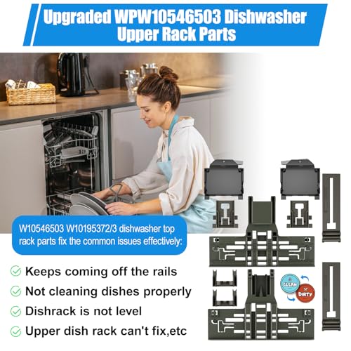 WPW10546503 Dishwasher Upper Rack &W10195372 W1019
