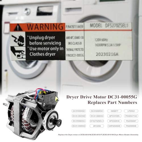 DC31-00055G DFS270ZSEL1 Dryer Motor Fit for Samsun