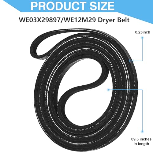 WE12M29 WE03X29897 Dryer Belt (89.5in) fits for Wh