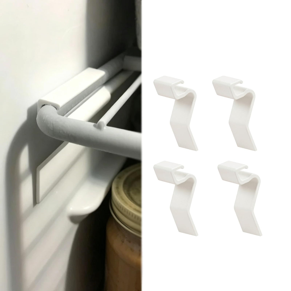 Freezer Wire Shelf Support Bracket Compatible with Frigidaire FFUE2022AW6 Upright Freezer Shelf Repair System 4-Pack Replacement Kit, Plastic Wire Shelf Corner Support Clip