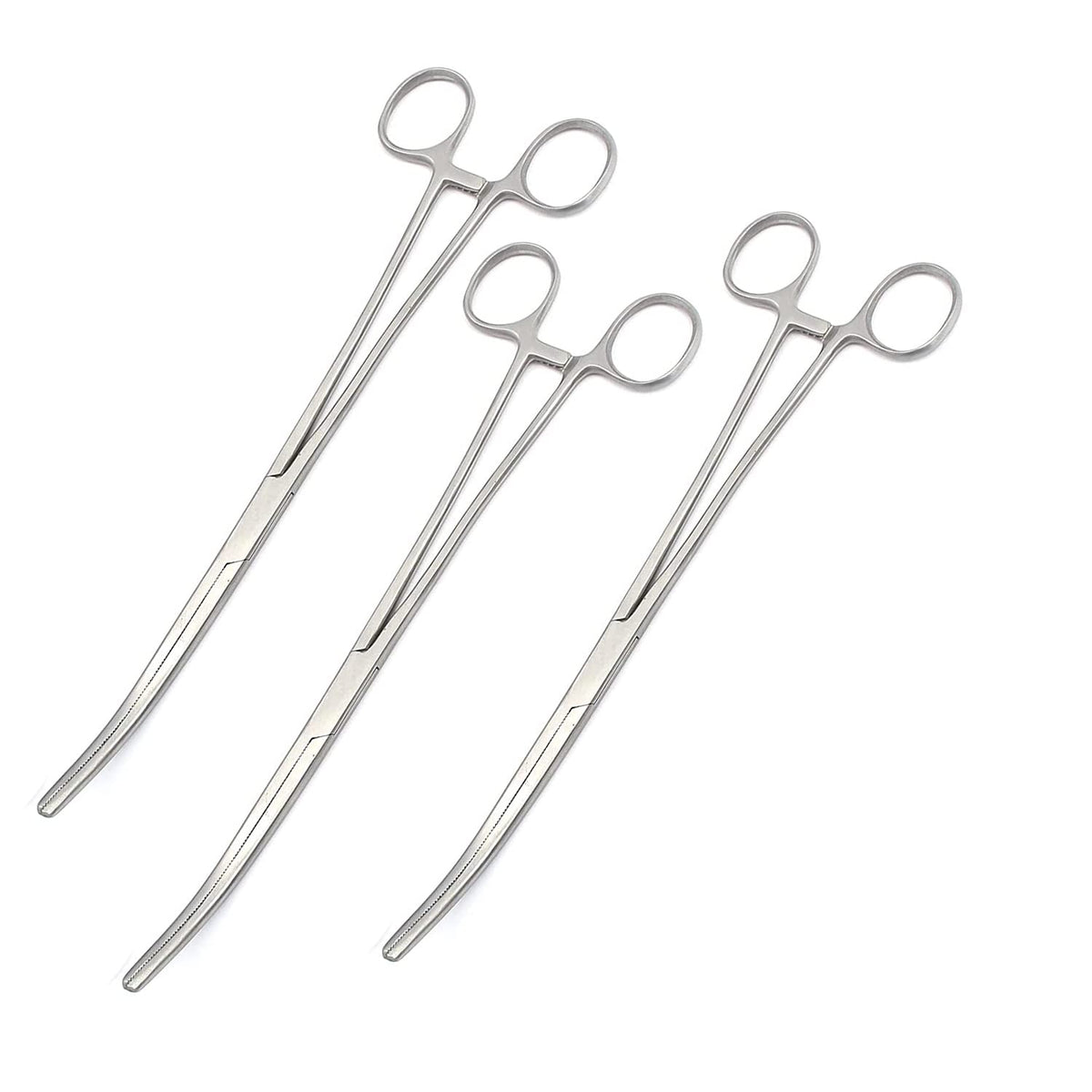 OdontoMed201 Set of 6 Hemostat Locking Forceps 10 Inches, Curved Stainless Steel - Multipurpose Ideal Hemostats for Nurses, Fishing Forceps, Crafts and Hobby