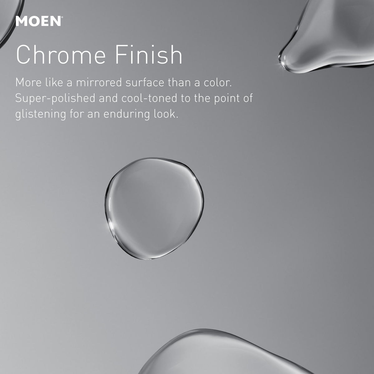 Moen Chateau Chrome Eco-Performance Shower Trim Kit with Showerhead and Handle, Posi-Temp Valve Sold Separately, TL5182EP