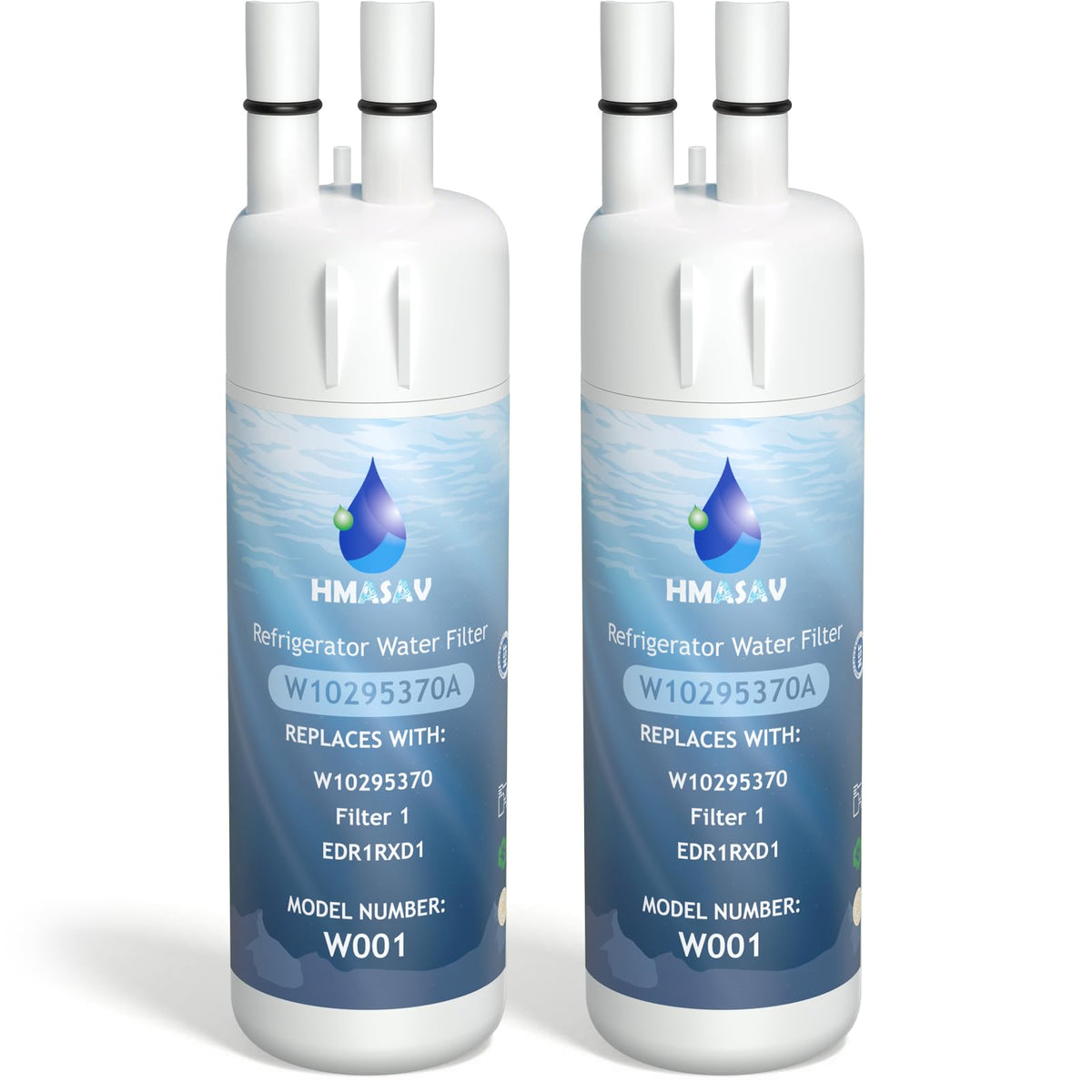 EDR1RXD1 Replacement for Everydrop 1, Whirlpool W10295370A, WHR1RXD1, 2PACK