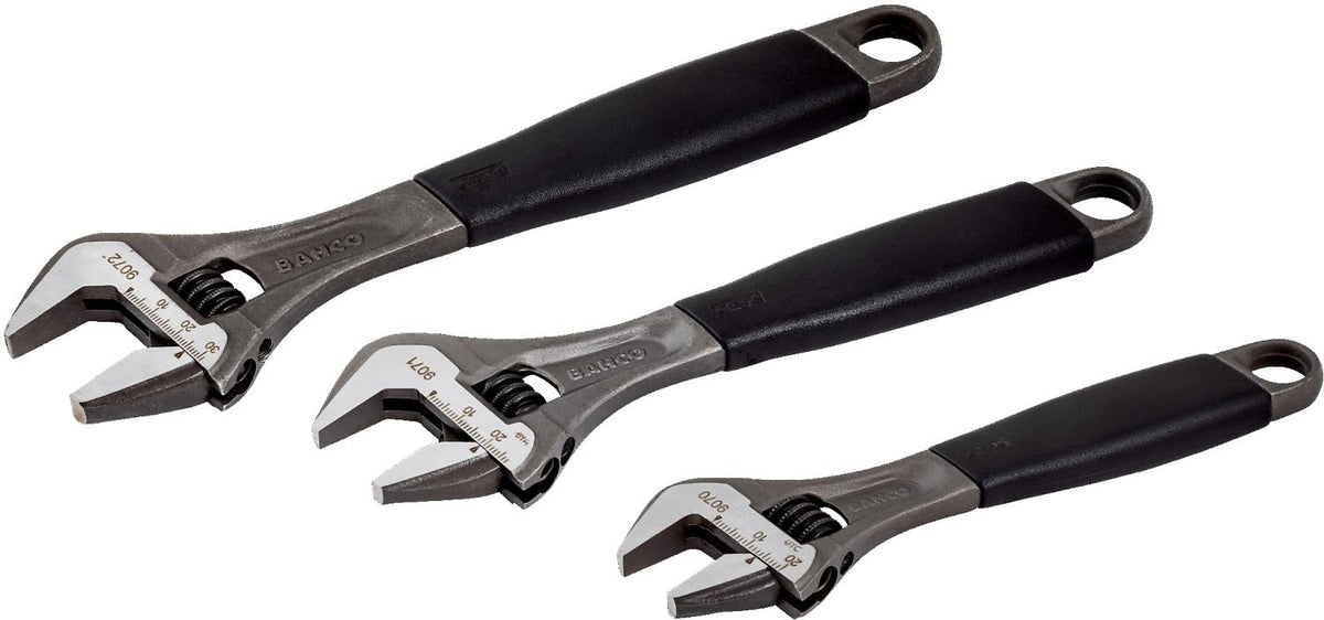 Bacho Alloy Steel Metric Adjustable Wrench Set (Pack of 3)