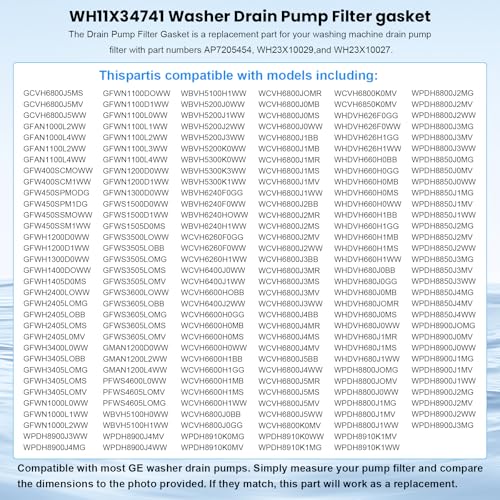 WH11X34741 Washer Drain Pump Filter gasket