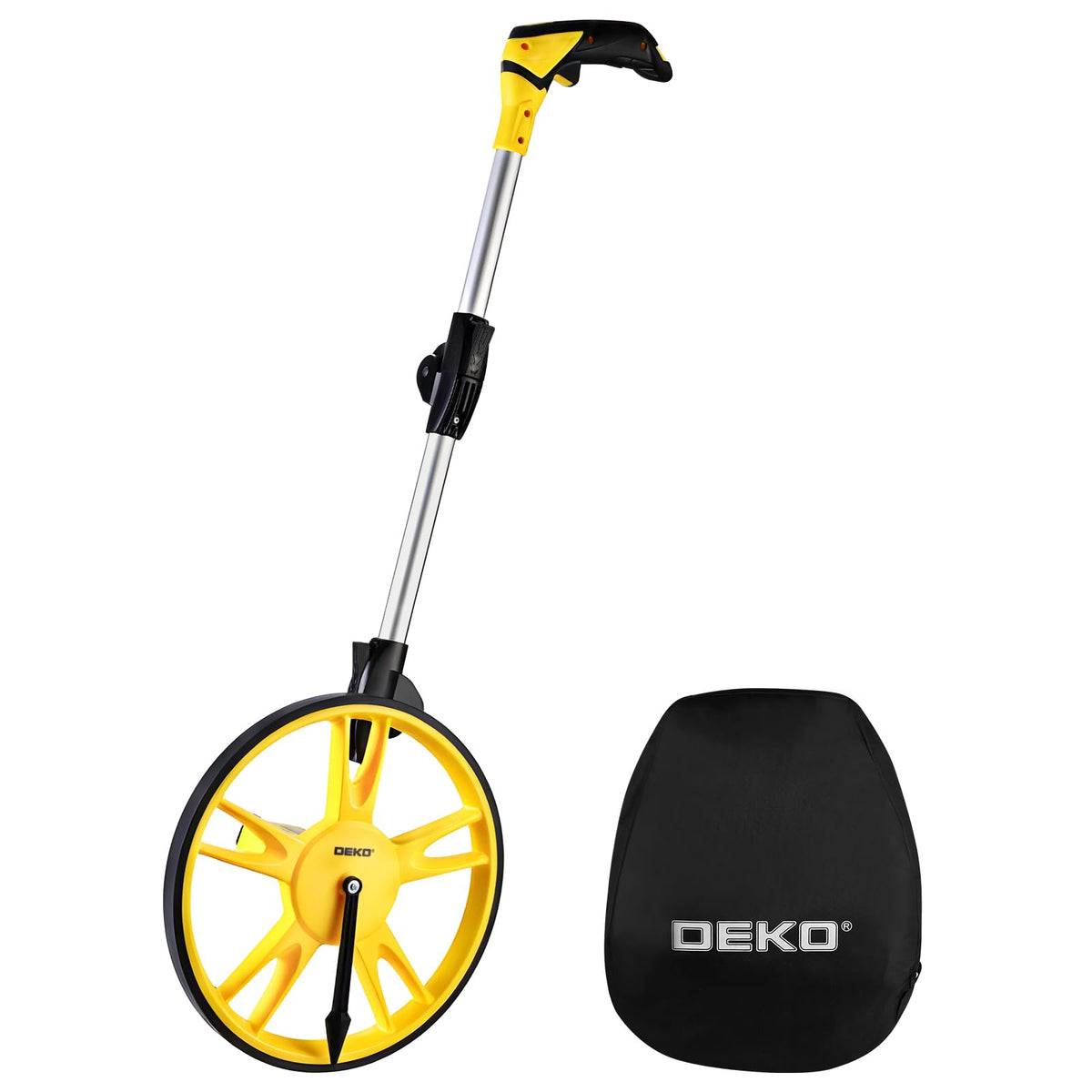 Measuring Wheel: DEKOPRO 12 Inch Measure Wheel in Feet, 99999.9Ft Measuring Wheels, Portable Wheel Measurement Roller One Key to Reset with Storage Bag