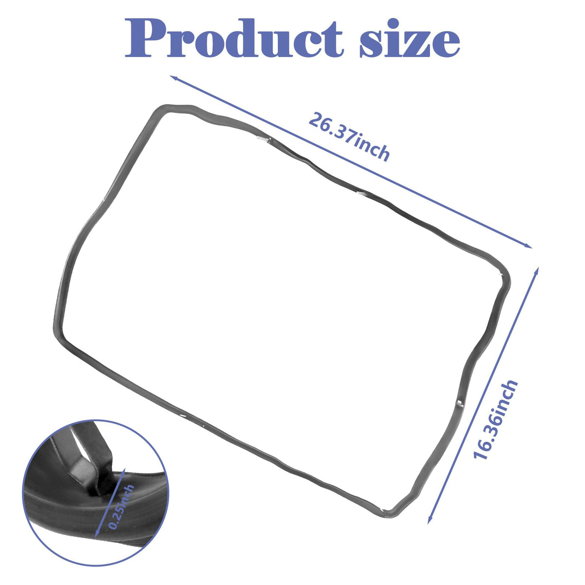 W10535778 WPW10535778 Range Oven Door Seal Gasket 