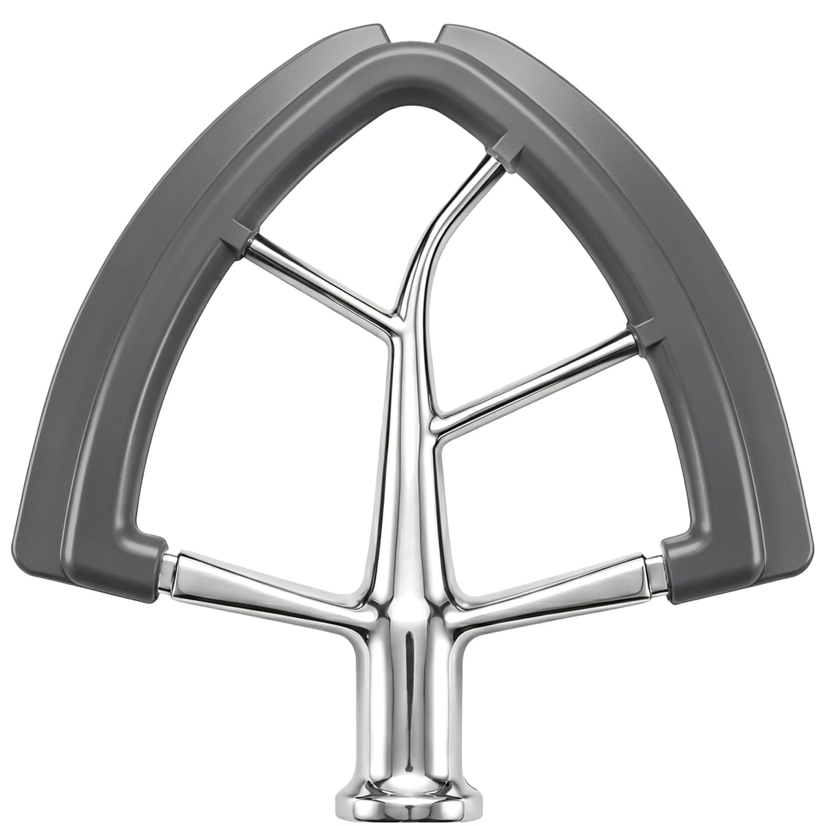 Stainless Steel Flex Edge Beater Replacement for 4.5-5 QT KitchenAid Tilt-Head Stand Mixer, Dual Silicone Scrapers Flat Paddle Attachment, Dishwasher Safe & Chip-Resistant