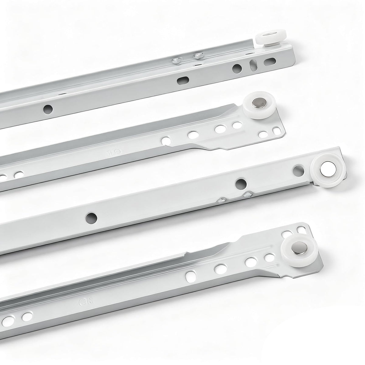 Hodyludy 22 Inch Soft Close Drawer Slides, 1 Pair Heavy Duty Side/Bottom Mount Drawer Glides for Cabinet, Dresser Drawers Replacement, White