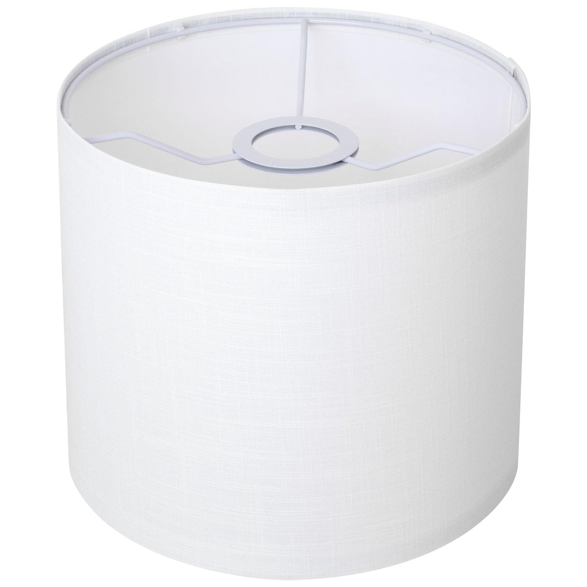 White Linen Small Drum Lampshade, 8.66" Top x 8.66" Bottom x 7.87" High Lamp Shade, Lamp Shade Replacement for Table and Floor Lamps, Pendant Light，Handcrafted Lampshade，Easy Assembly