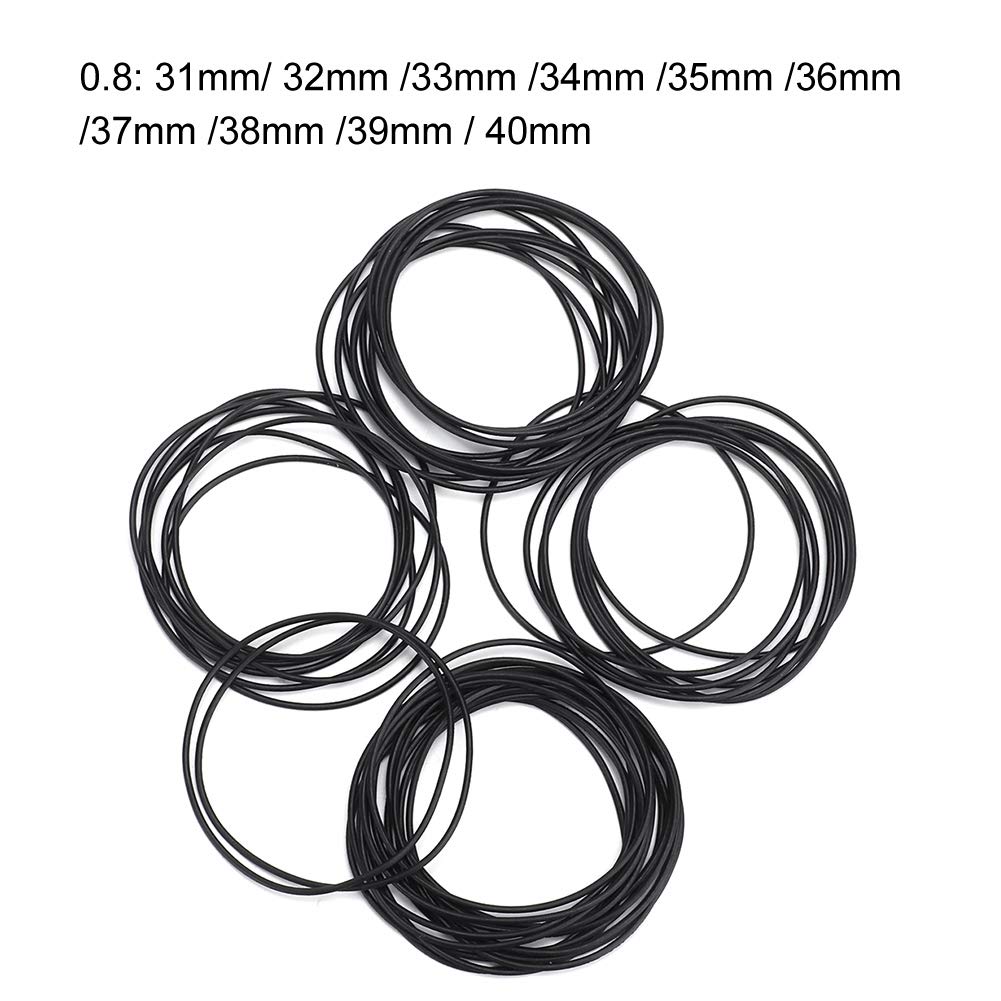Joyzan Watch Back Gasket, O Ring Rubber Sealing Washer Gaskets Replacement