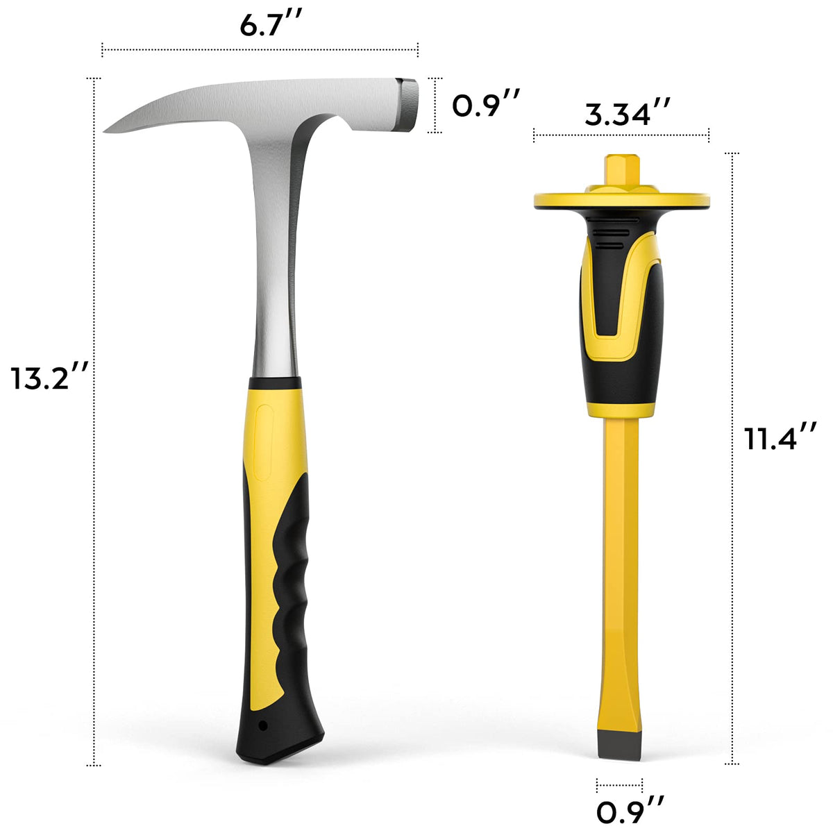 INCLY 5 PCS Geology Rock Pick Equipment Kit for Gold Mining & Prospecting