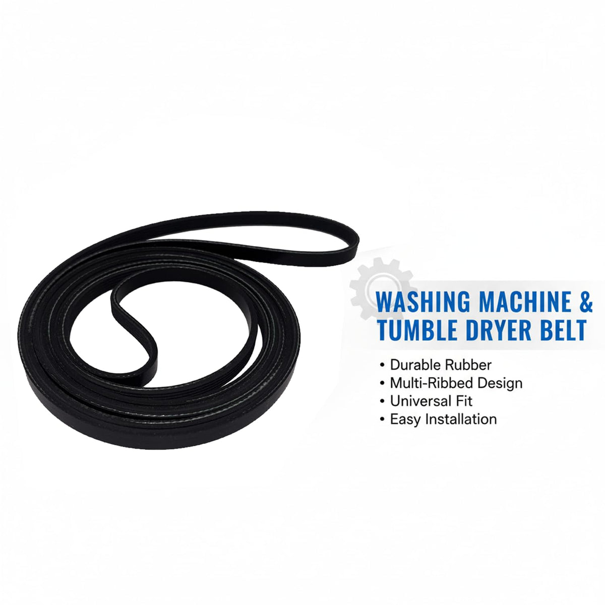 Replacement Drive Belt for Samsung Dryer Models DV42H5200EW/A3, DV219AEW/XAA, DV48H7400EW/A2, DVE50R5200W/A3, DV209AEW/XAA, DV405ETPASU/AA, DV331AEW/XAA