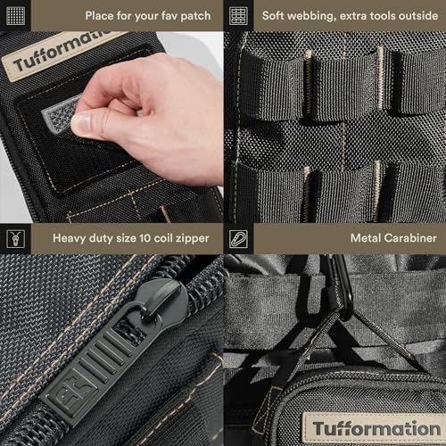 Tufformation Heavy Duty Small Tool Bag Pouch, Utility Organizer Case