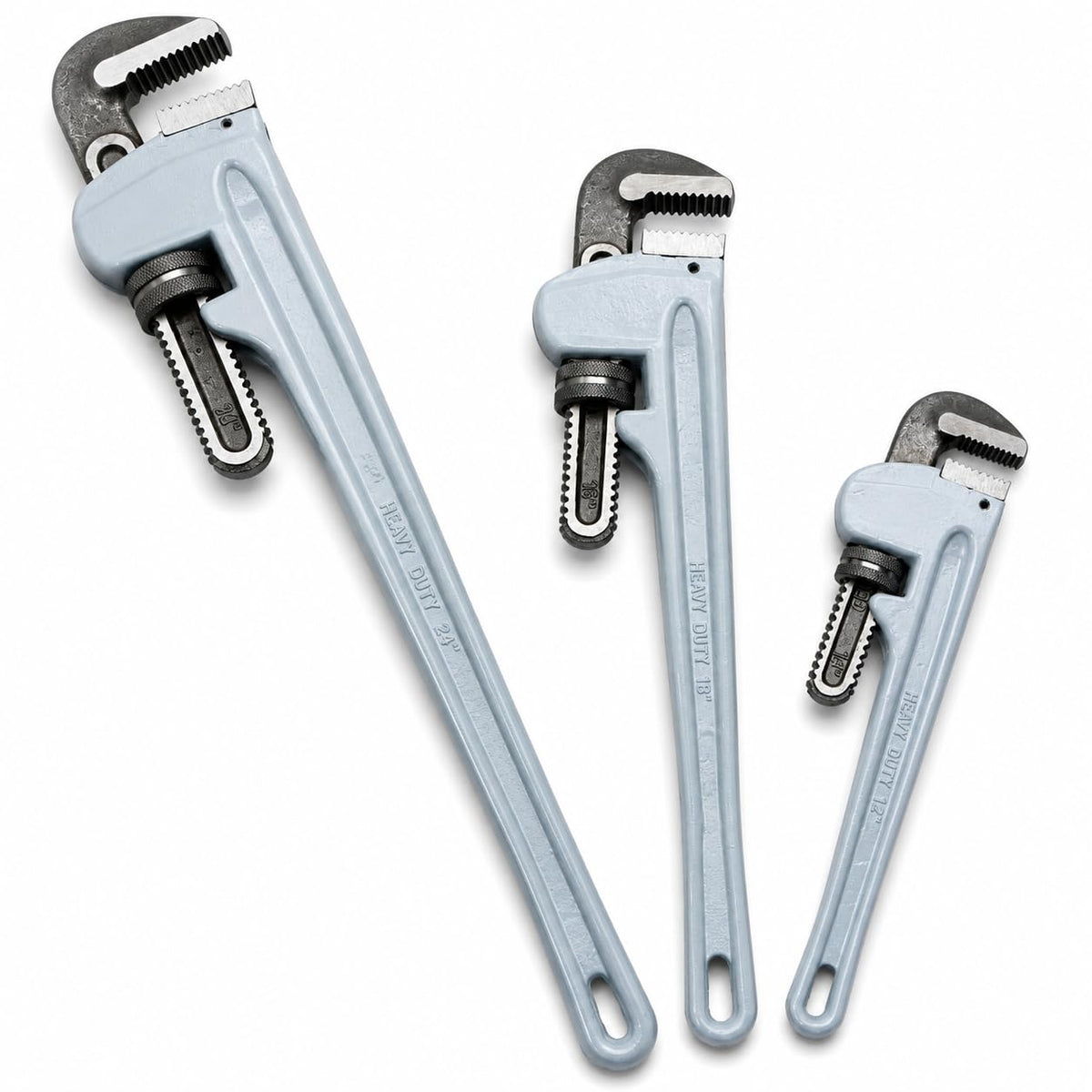 Stark USA 3PCS Aluminum Pipe Wrench Adjustable Jaw Plumbing Pipe Wrench (14" 18" 24" inch) Construction & Mechanics Wrench Set, 3-Pieces Set Straight Handle Plumbing Wrenches Adjustable