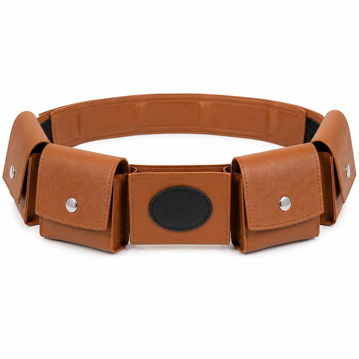 Cosplaya Brown Utility Belt Costume Bag Adjustable Women Mens Adult Accessories Pockets for Halloween Cosplay