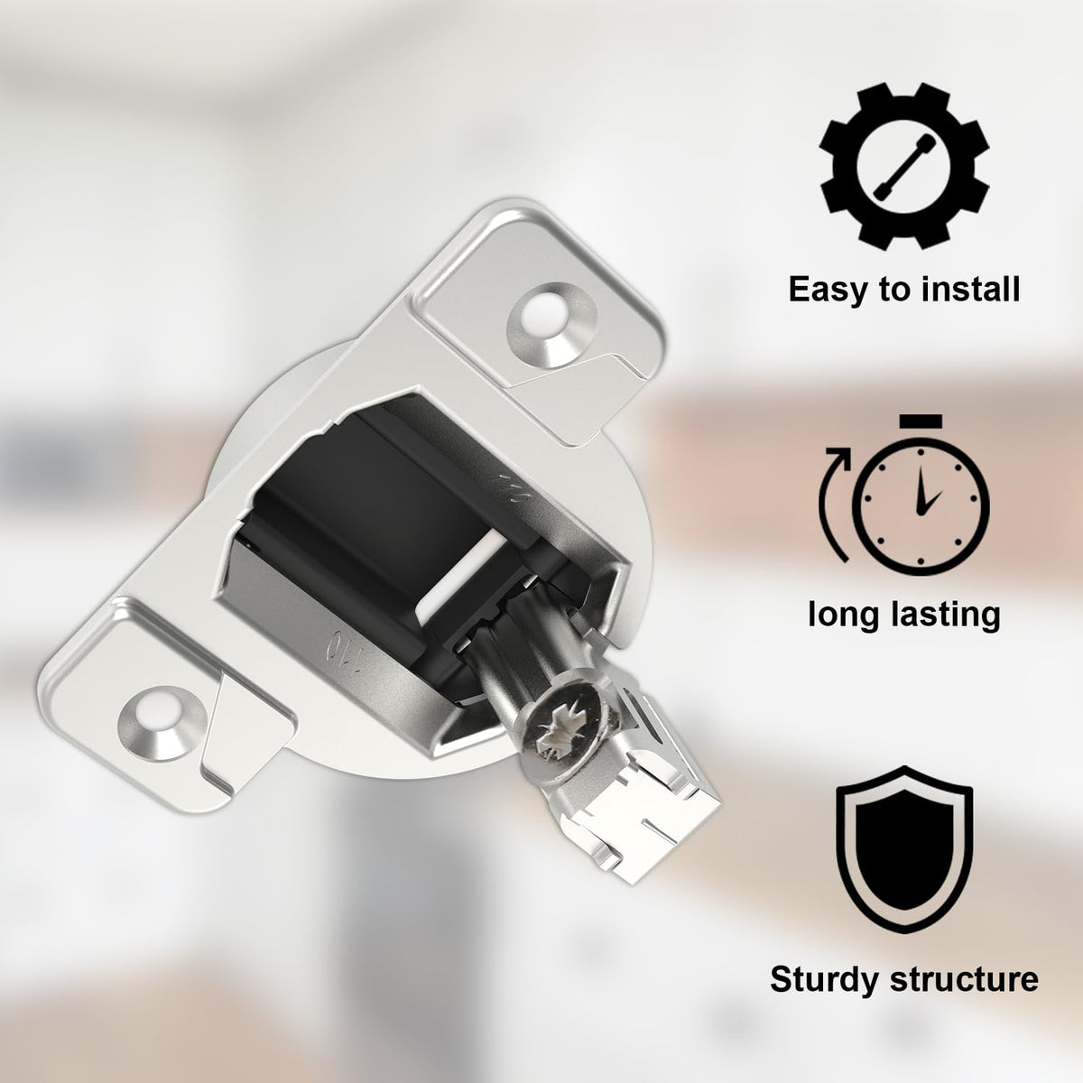 Replacement for Blum 33.3600,Compact 33 Screw on 110 Degree Opening Face Frame Cabinet Hinges,Cabinet Door Hinges,Replace Original Blum Hinges(with Screws, Mounting Plate Not Included) (8 Pack)
