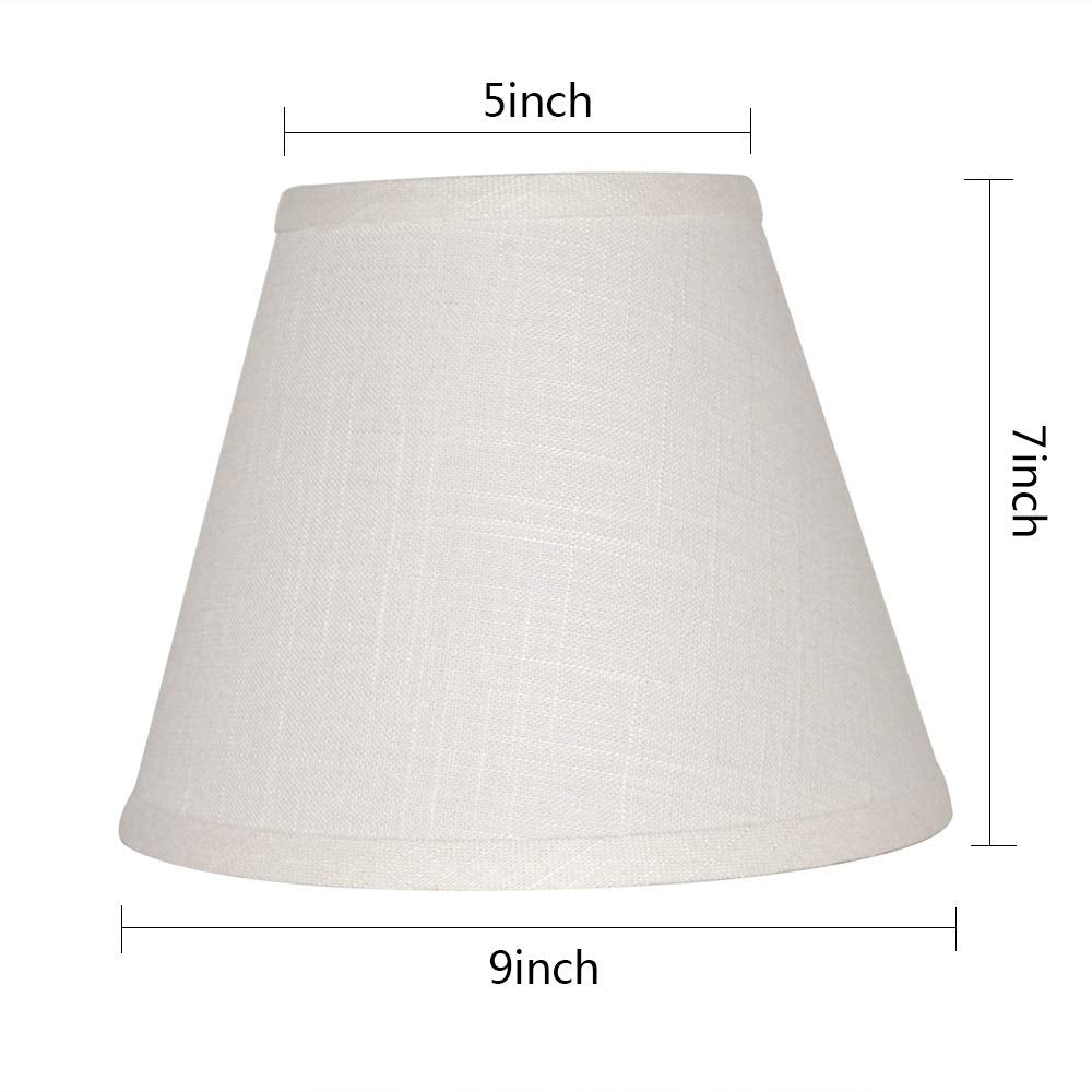 Barrel White Small Lamp Shade for Table Lamps Replacement, 5x9x7 Inch
