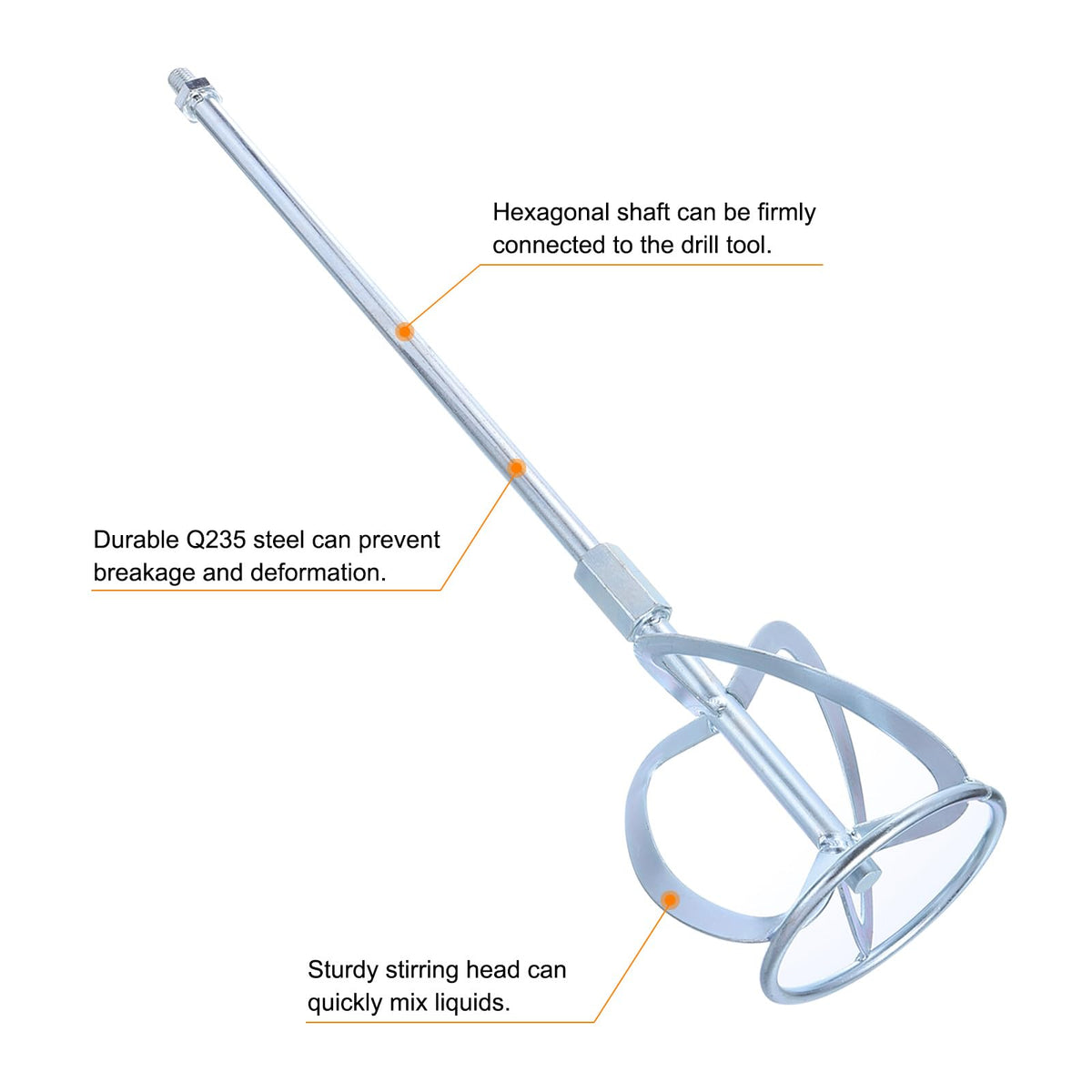 HARFINGTON Concrete Mixing Paddle, Paint Mixer Drill Attachment Cement Mixer Tool Mud Mixer for Mixing Paint Concrete Resin Epoxy
