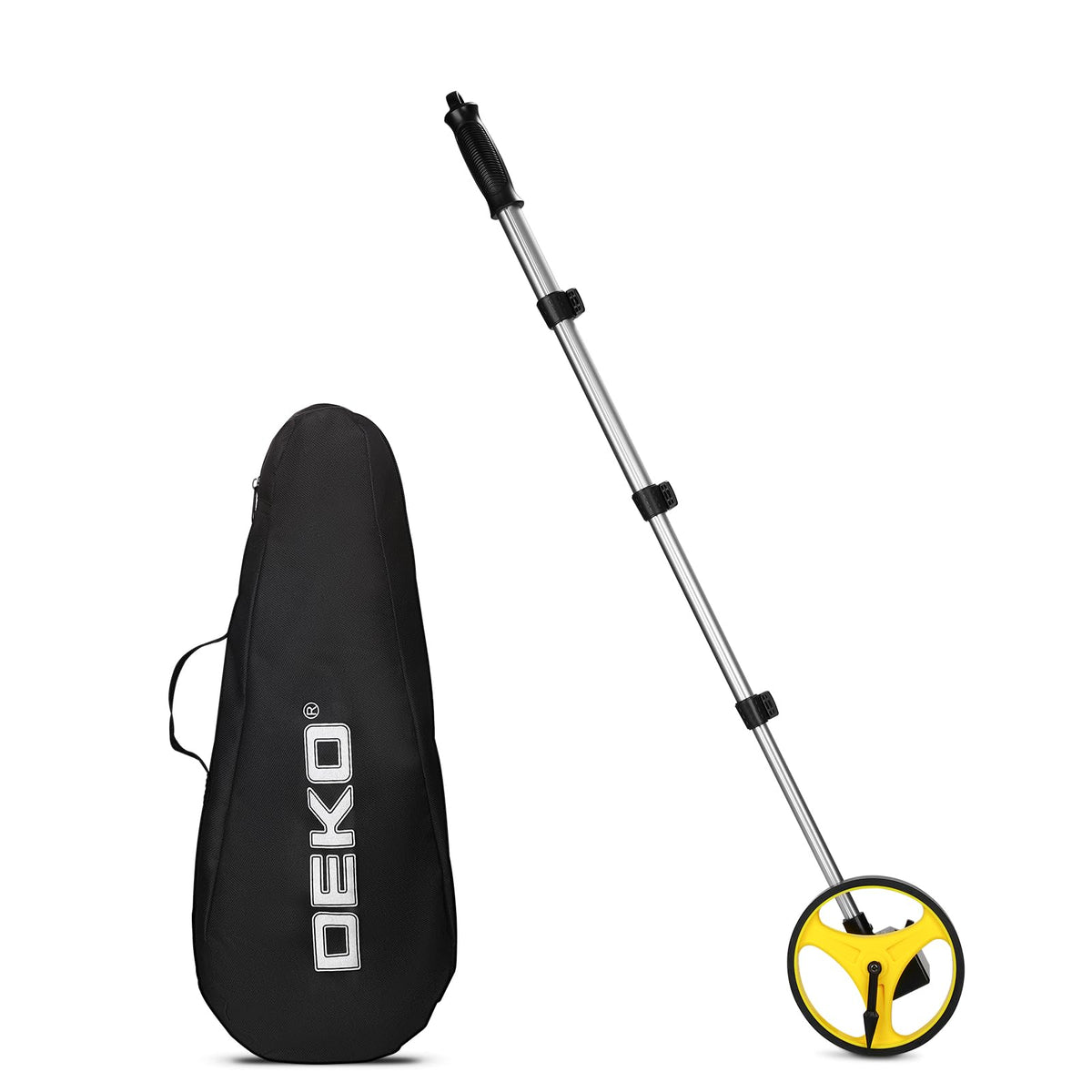 Measuring Wheel: DEKOPRO 6 Inch Measure Wheel in Feet, 9,999 Ft Measuring Wheels One Key to Reset, Portable Wheel Measurement Roller with Storage Bag