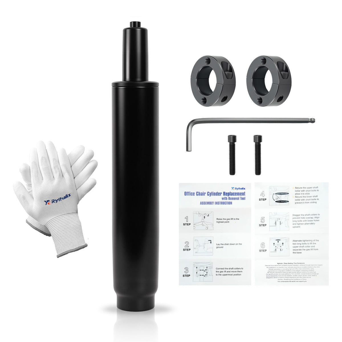11-16.5 Inches Office Chair Gas Cylinder Replacement Kit, TOP-ACTIVATED