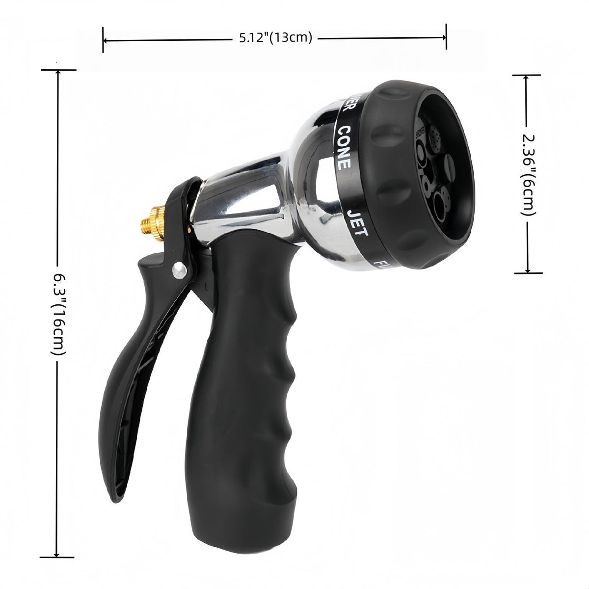 MKFtify Heavy Duty Metal Garden Hose Nozzle, Leak Proof Water Hose Sprayer