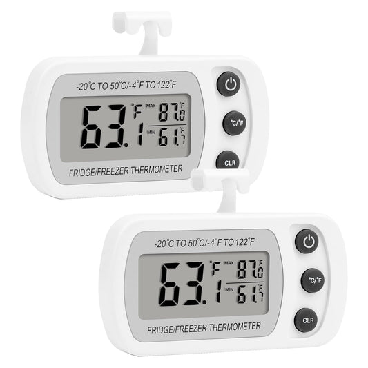 Lasubst Digital Refrigerator Thermometer 2 Pack fo