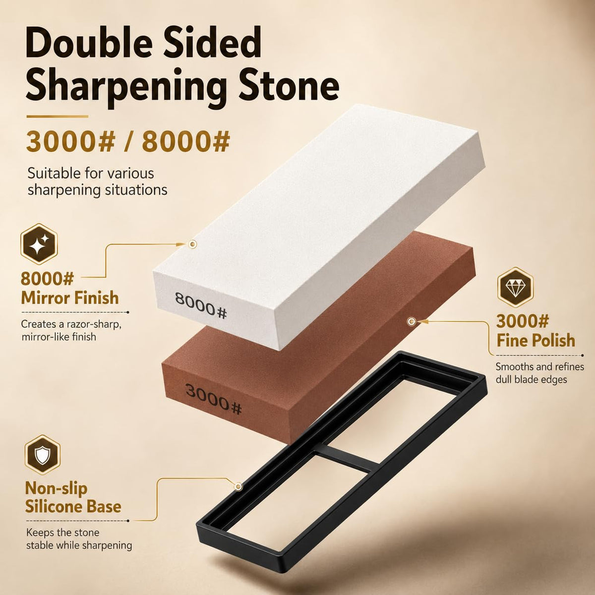 Chisel Sharpening Jig Kit with 2Pcs Sharpening Stone