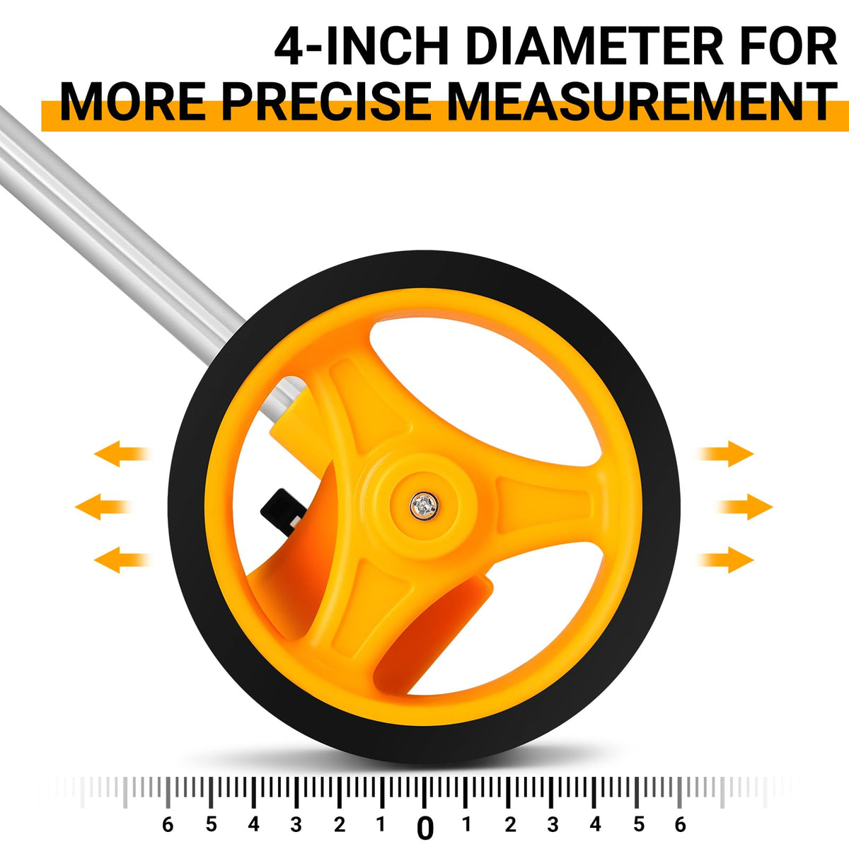 DEKOPRO Measuring Wheel, Measures Up To 99,999 Ft Compact Wheel With Carrying Bag,4-Inch