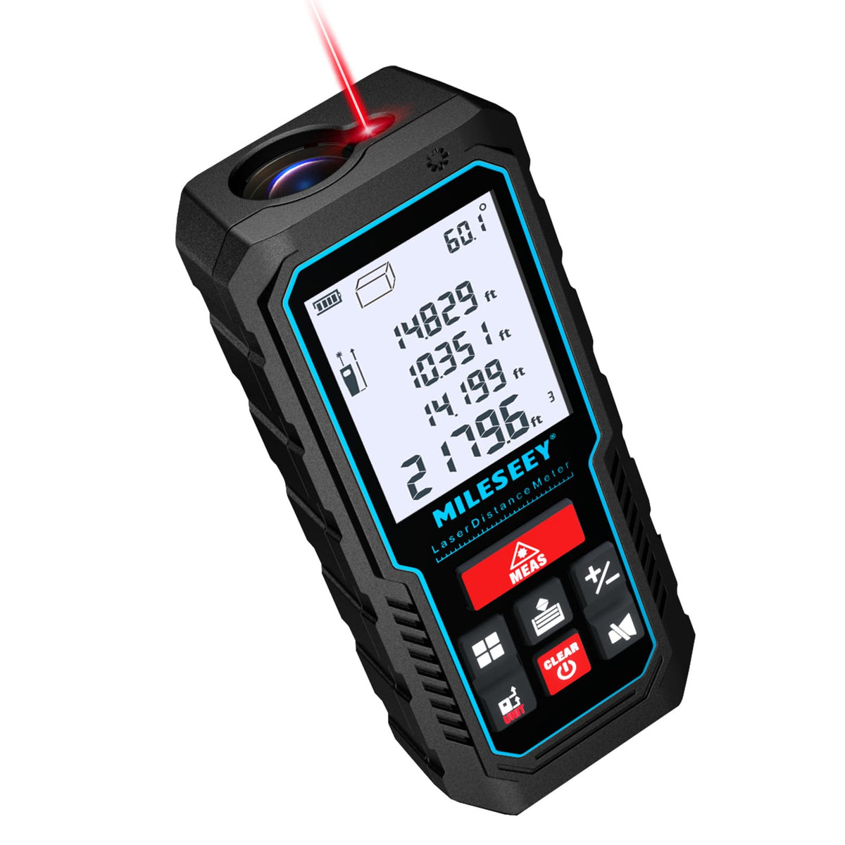 MILESEEY Laser Measure, 393ft Laser Measuring Tool with Angle Sensor
