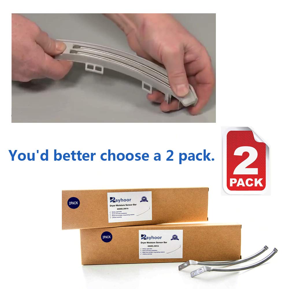 (2 Pack) Rayhoor 6500EL3001A Dryer Moisture Sensor
