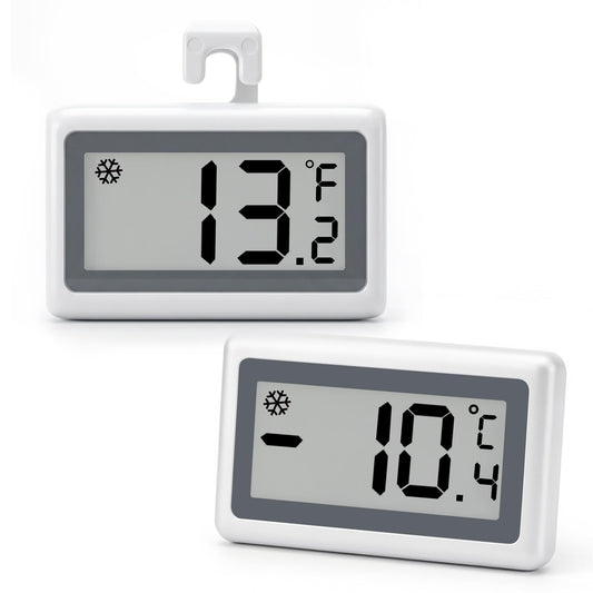 2 Pack Refrigerator Thermometer Digital, Fridge Fr