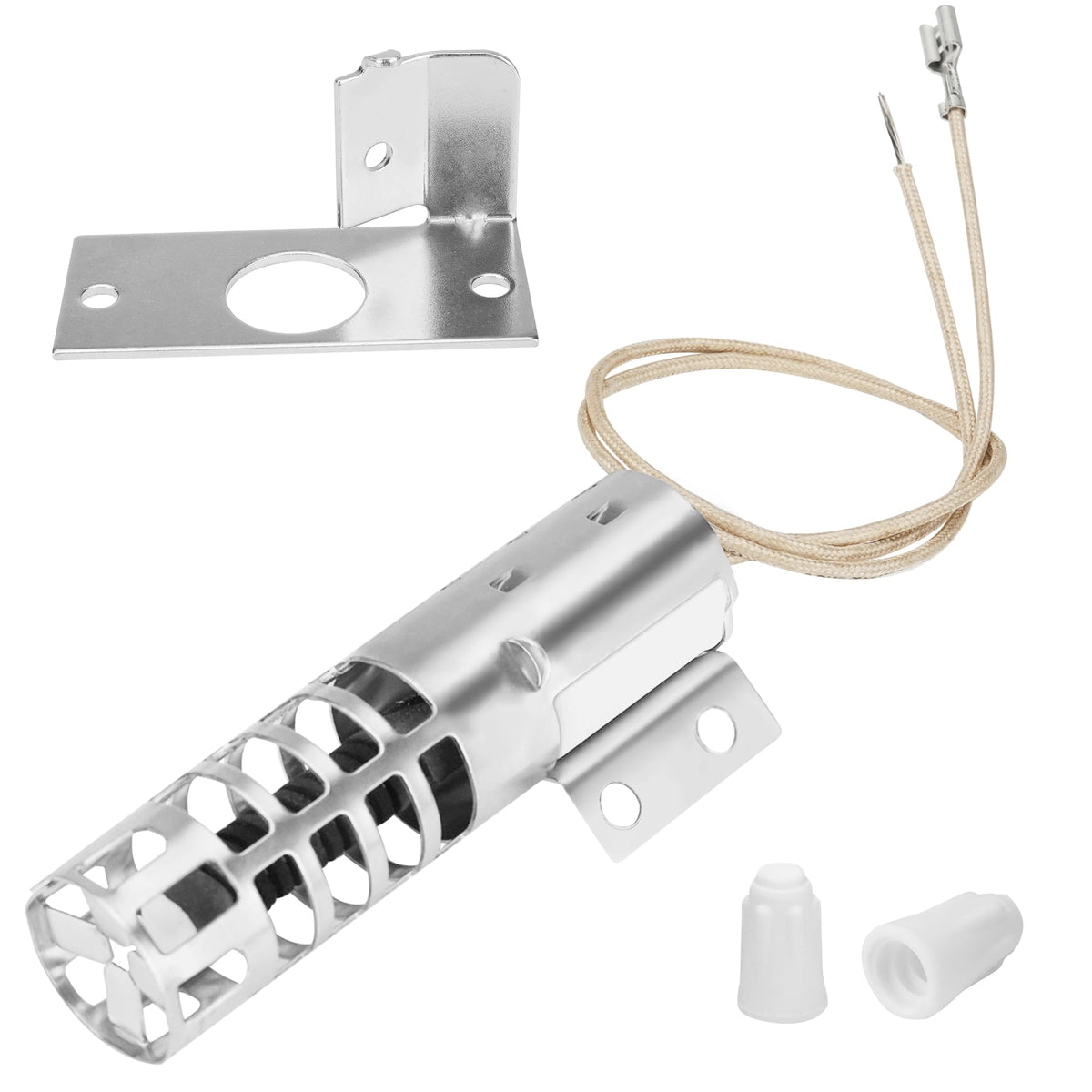 Upgraded WB2X9154 XL44 Oven Igniter Replacement for GE Round Gas Stove Range Igniter WB02X9154 WB13K10027 WB13K (3-1/2 Inches long 120V 2.5-3.0 A) by APPLIANCEMATES