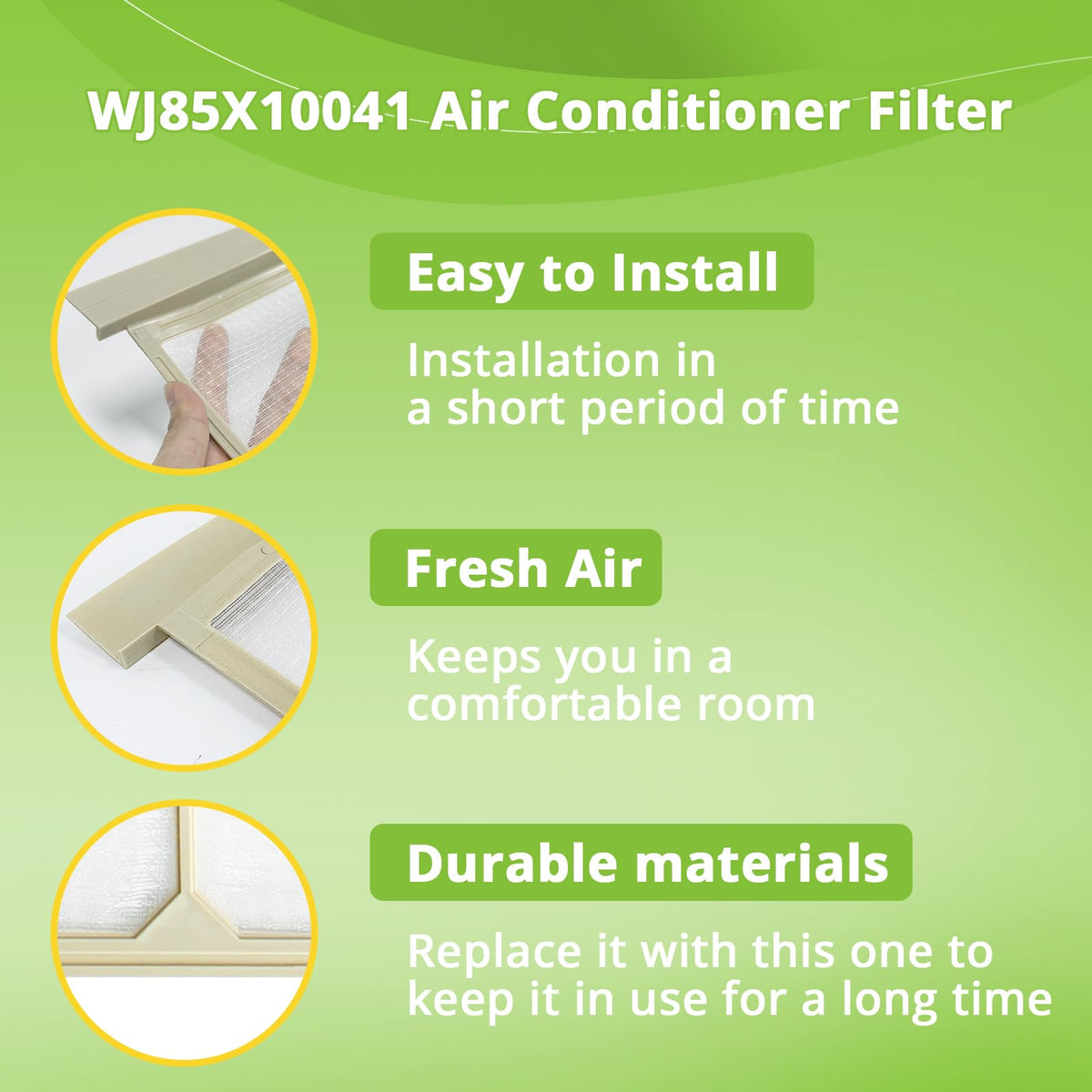 WJ85X10041 Air Filter Replacement for GE Air Conditioner Filter