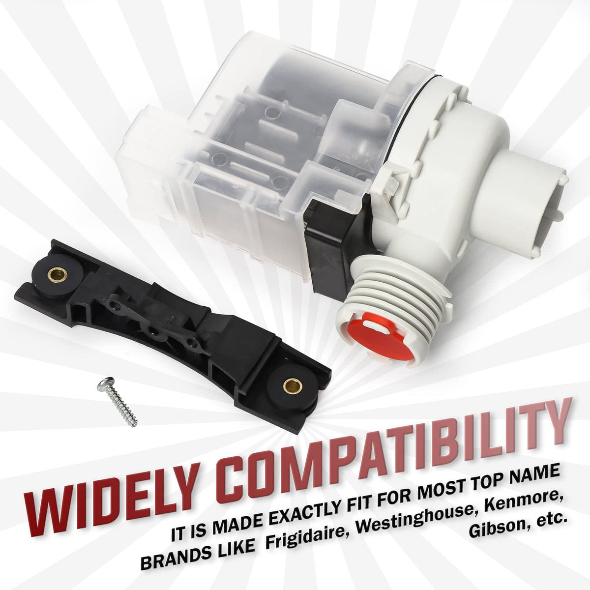 Seentech UPGRADED 137221600 Washer Drain Pump Kit - Compatible for Electrolux KENMORE Frigidaire Washer - Replace 137108100 AP5684706 134051200 134740500 134740800 137108100 137151800