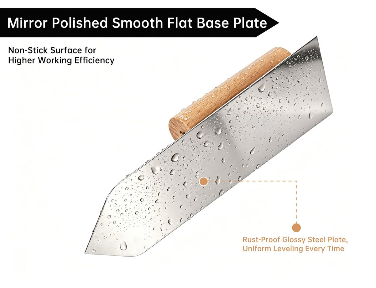 3-Pack Stainless Steel Venetian Plaster Japanese Finishing Trowels - Professional Art Paint & Plastering Hand Tools for Smooth Polished Walls