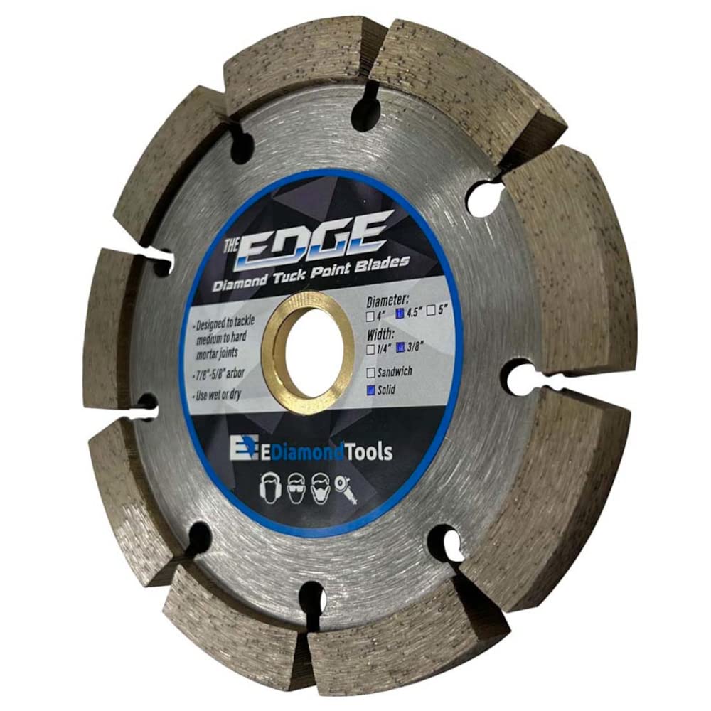 4.5" Diamond Tuck Point Blade for Mortar Joint Removal 3/8" Width 7/8"-5/8"