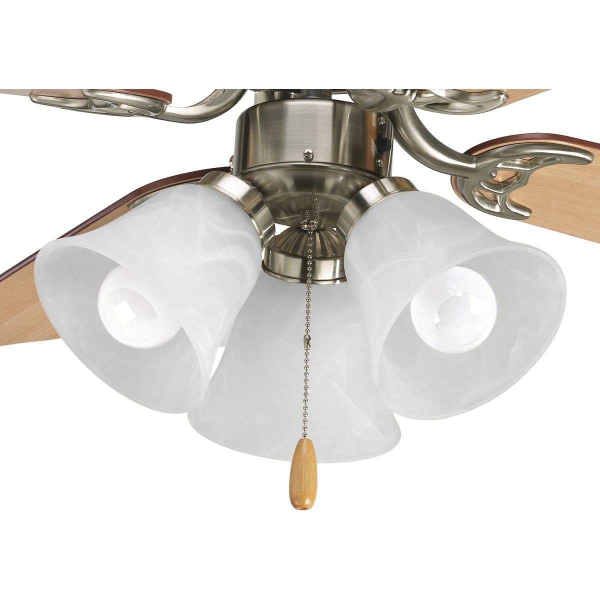 Progress Lighting AirPro 3-Light Ceiling Fan Light Kit, Antique Bronze