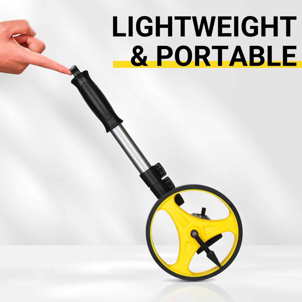 Measuring Wheel: DEKOPRO 6 Inch Measure Wheel in Feet, 9,999 Ft Measuring Wheels One Key to Reset, Portable Wheel Measurement Roller with Storage Bag