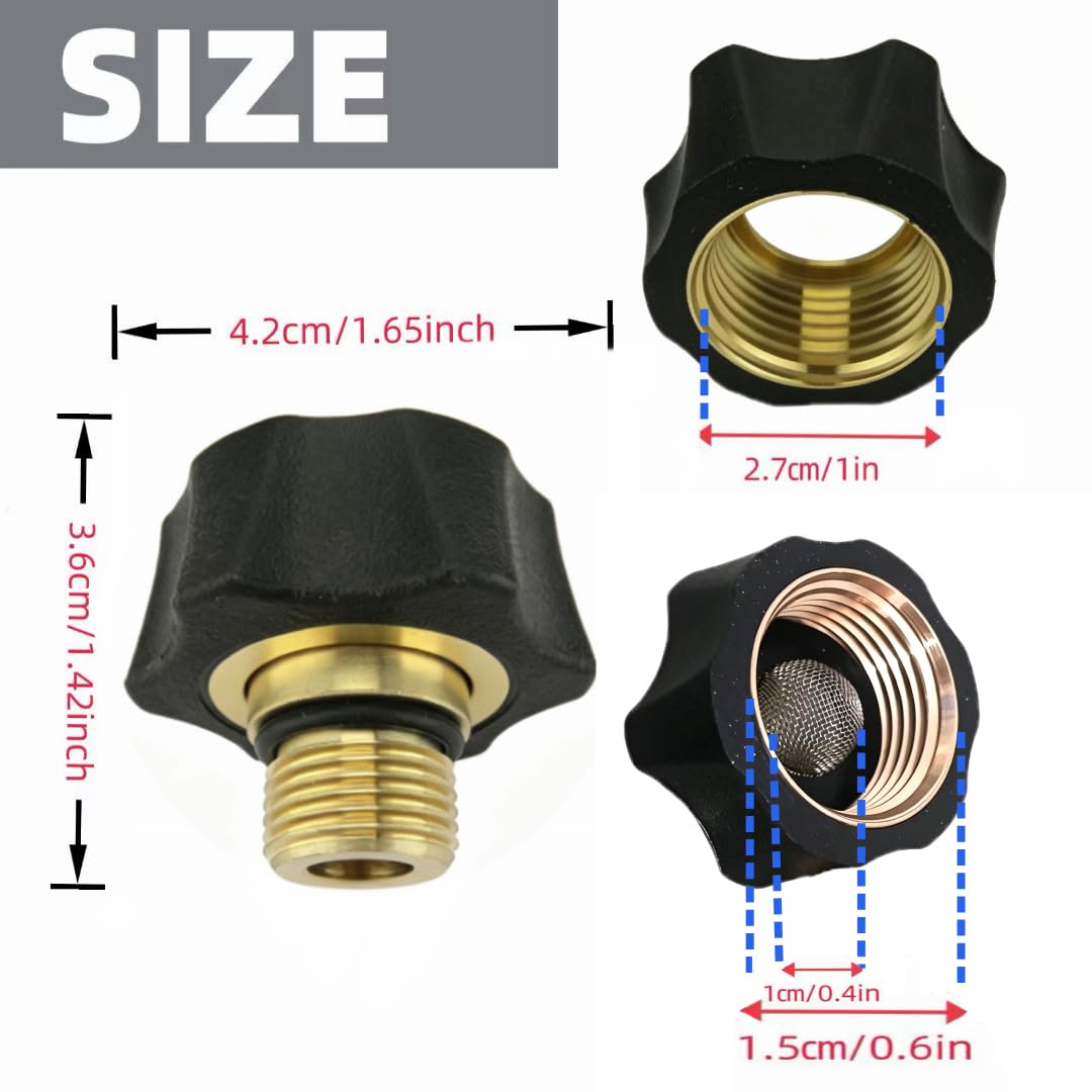 XILEWHZF 7112362 Water Inlet Fitting for Simpson Pressure Washer Pump Parts Compatible, Fits Multiple Pressure Washer Connectors (Copper, 1pc)