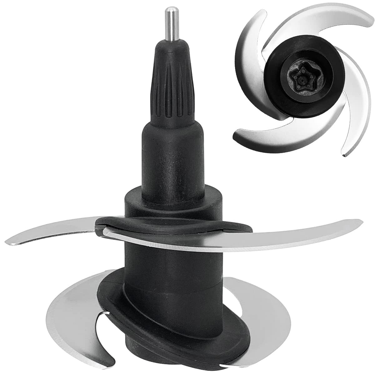 Chopping Blade 319KKU770 for Ninja Food Processor BN601 bn801 BL681A bl682 BL770 bl773co BL780 bl910 TB401 br601amz, Ninja Blender Kitchen System Crushing Blade Replacement Part for 64 oz Pitcher Bowl