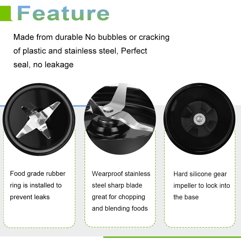 Replacement Parts Set: 16oz Cup+Blade for Magic Bullet MB1001