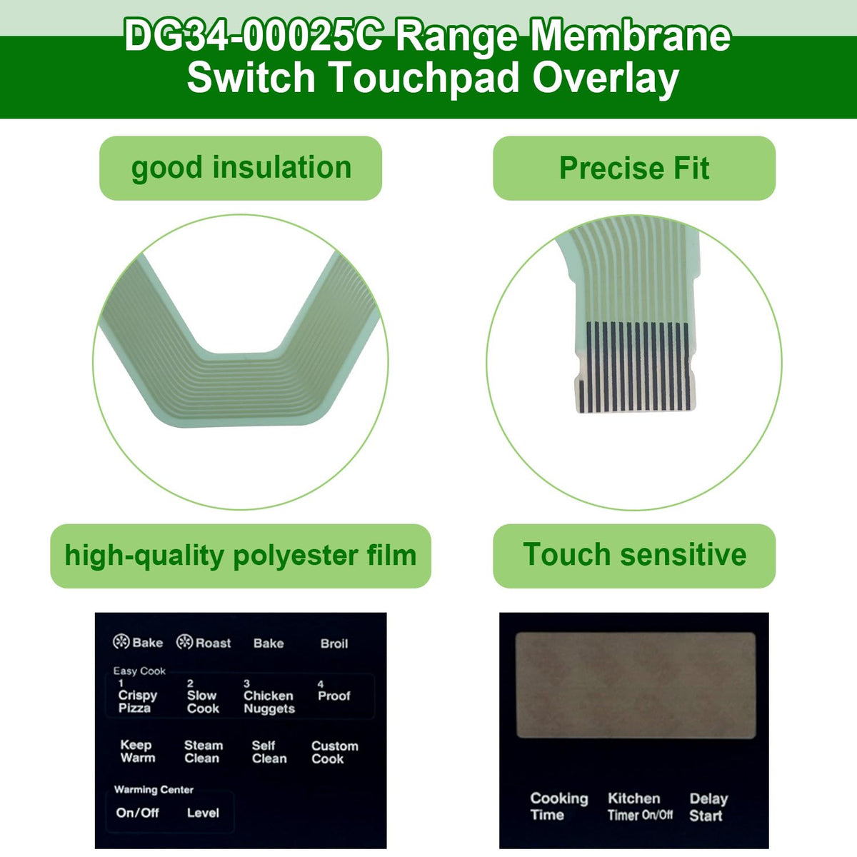 DG34-00020A Range Membrane Switch Touchpad Overlay