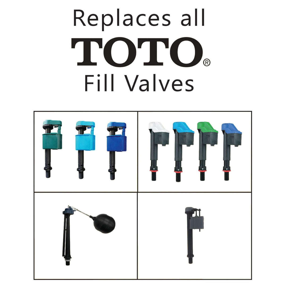 Korky Fits TOTO Toilet Fill Valve - Fits G-Max and Power Gravity Toilets