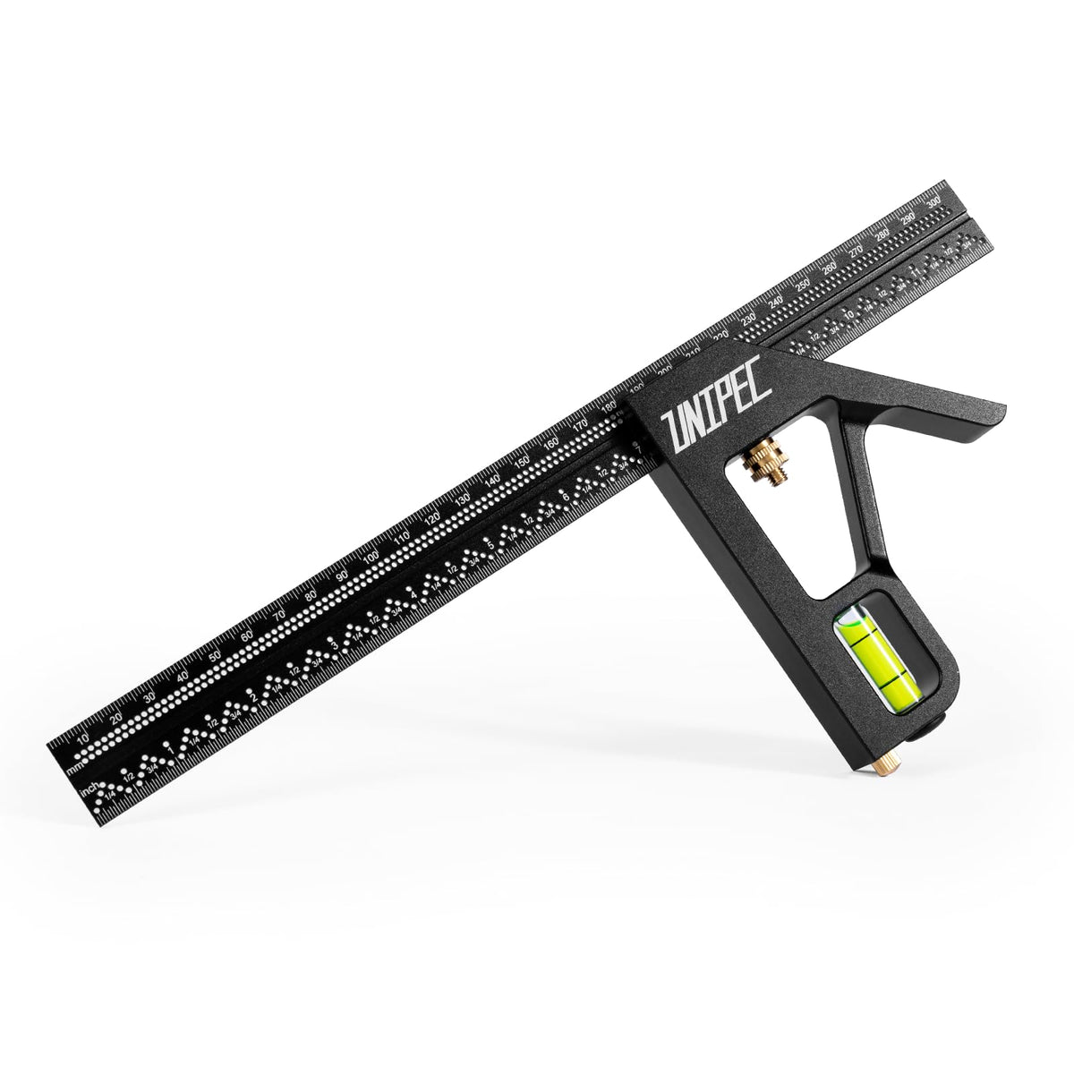 UNIPEC Combination Angle Square, 12-Inch Metric & Inch Ruler